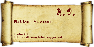 Mitter Vivien névjegykártya